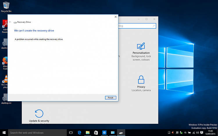 Create Recovery Drive in Windows 10-recoverydrivenotcreated.png