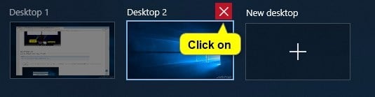 how to remove virtual desktops on windows 10