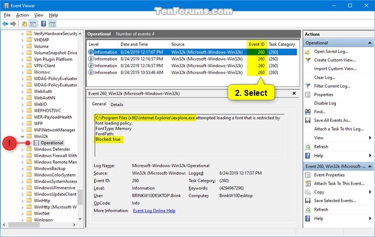 Exclude Specific Apps for Untrusted Font Blocking in Windows 10-untrusted_font_blocking_event_log-1.jpg
