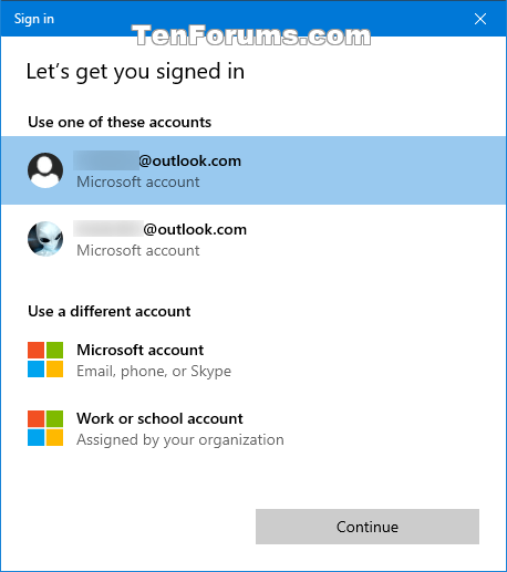remove accounts used by other apps windows 10