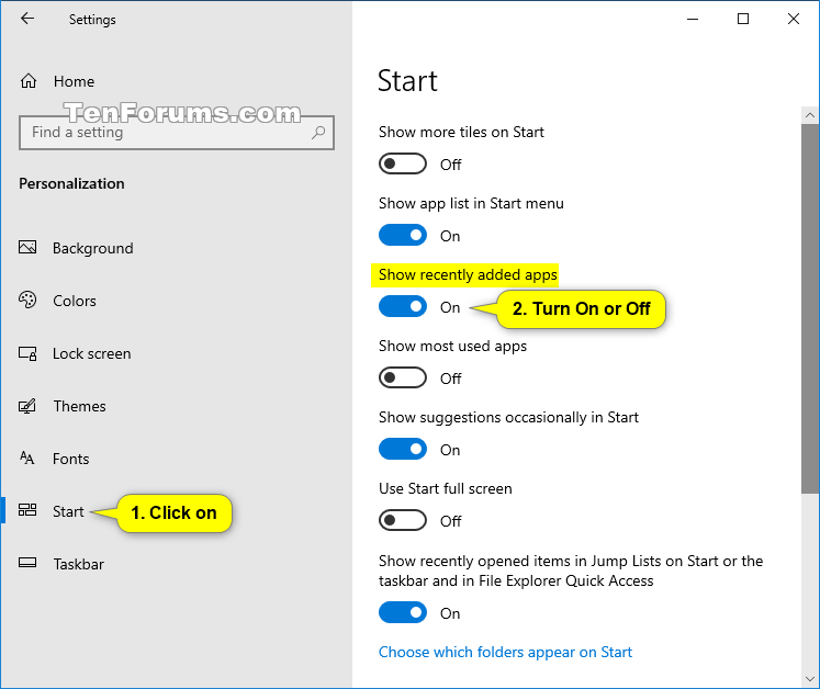 Add or Remove Recently Added apps on Start Menu in Windows 10-show_recently_added_apps_settings.png