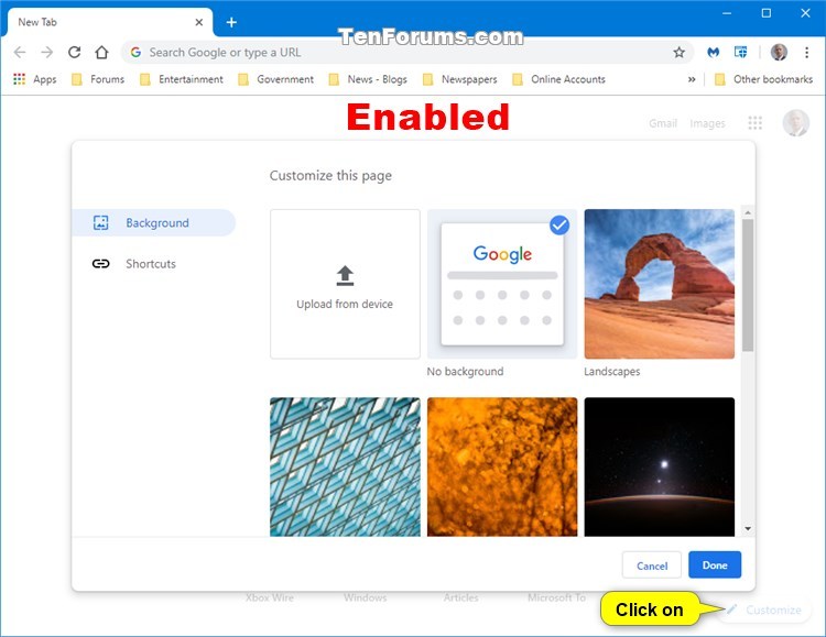 Enable or Disable New Tab Page Customization Menu in Google Chrome-chrome_v2_new_tab_customization_menu-1.jpg