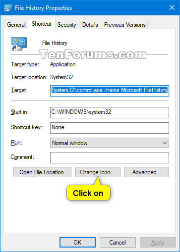 Create File History shortcut in Windows 10-file_history_shortcut-3.png