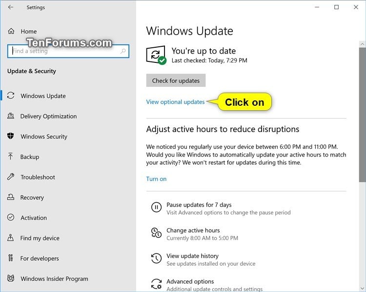 how to view available microsoft updates for windows 10