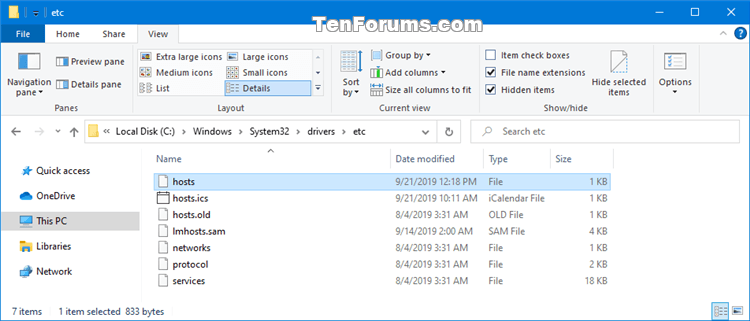 Reset Hosts file back to default in Windows-hosts.png