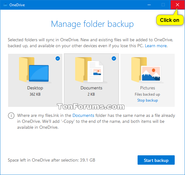 turn off onedrive backup turn off onedrive backup