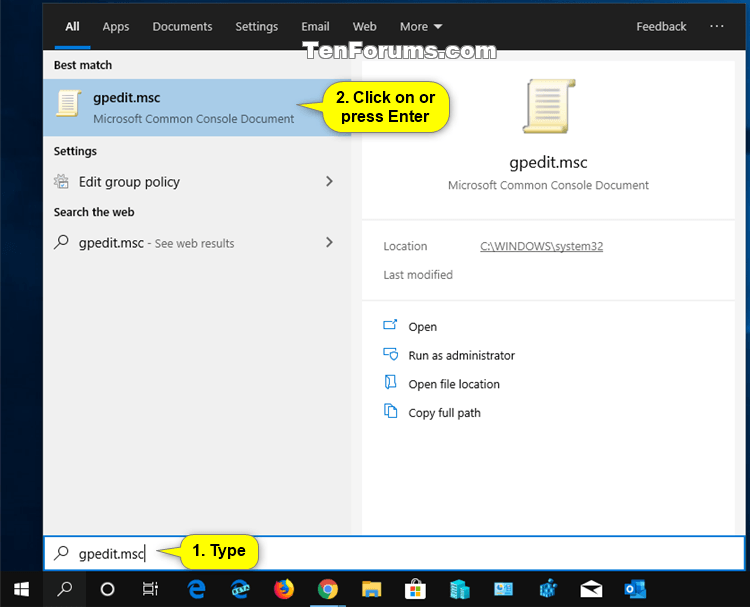 Open Local Group Policy Editor in Windows 10 | Tutorials