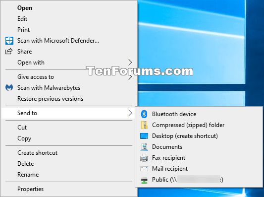 Add or Remove Items in Send To context menu in Windows-send_to_context_menu.png
