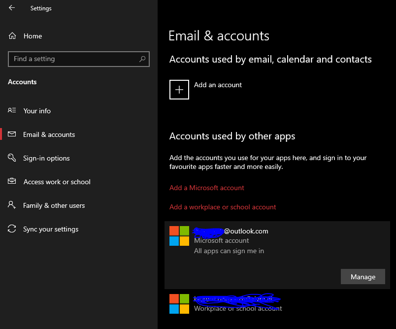 Add And Remove Accounts Used By Other Apps In Windows 10 Tutorials. 
