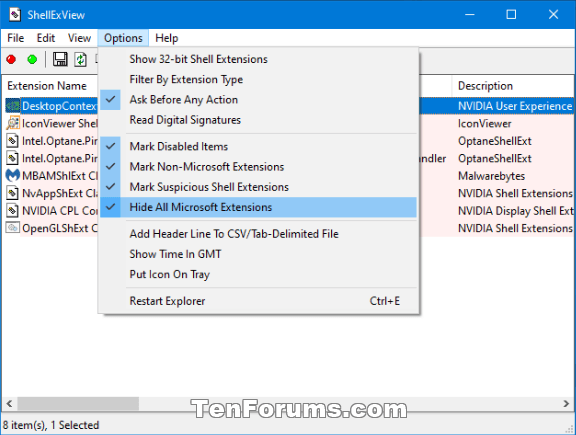 Fix Slow or Freezing Right Click Context Menu in Windows-shellexview-3b.png