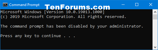 Eingabeaufforderung in Windows 10, Windows 8 Windows und 10-command_prompt_disabled.png deaktivieren