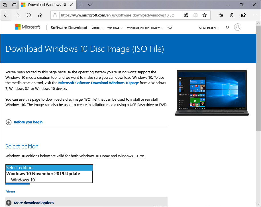 windows 10 install iso download