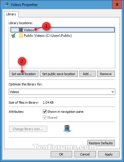 Set Save Location for Library in Windows 10-library_set_save_location_properties-2.png