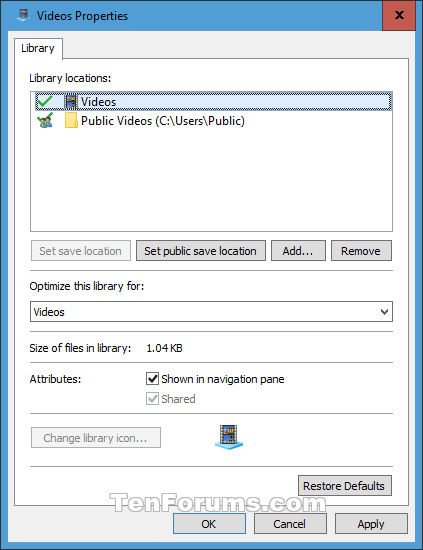 Set Save Location for Library in Windows 10-library_set_save_location_properties-2b.png