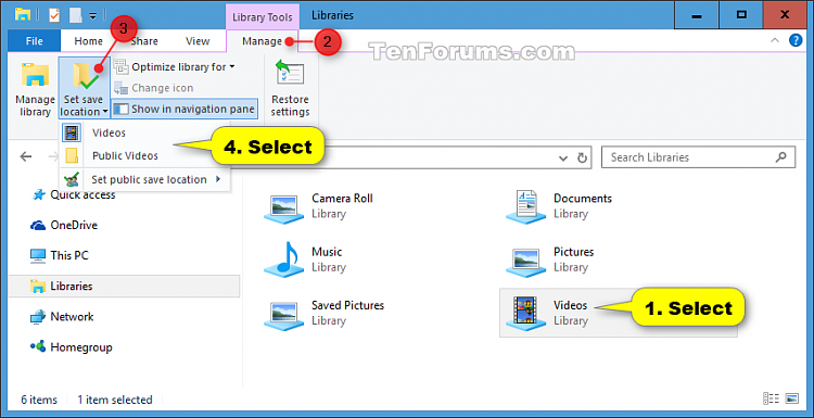 Set Save Location for Library in Windows 10-library_set_save_location_ribbon-1.png