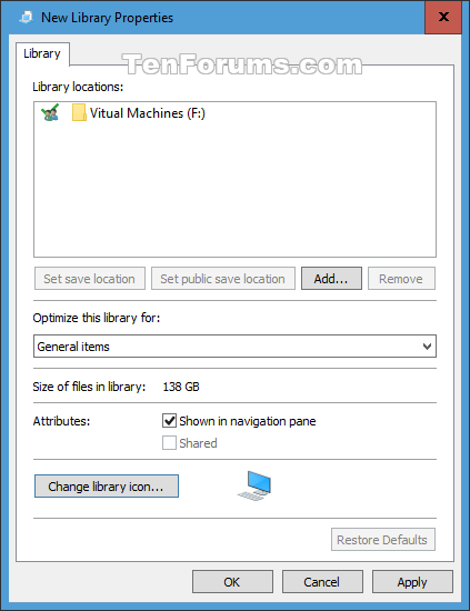Change Library Icon in Windows 10-change_new_library_icon_properties-4.png