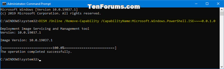 How to Install or Uninstall Windows PowerShell ISE in Windows 10-uninstall_poweshell_ise_command.png