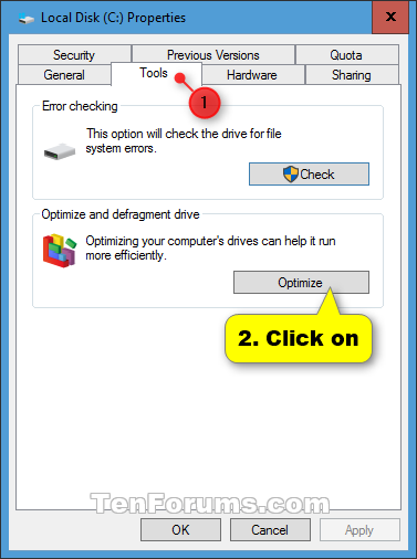 disk optimization windows 10