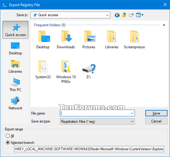 Remove Quick access from Navigation Pane in Windows 10-common_items_dialog_box.png