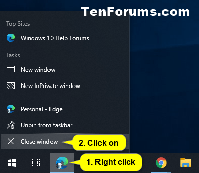 How to Close Open App or Window in Windows 10-taskbar_close-1.png