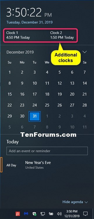 Add or Remove Additional Time Zone Clocks on Taskbar in Windows 10-additional_clocks.jpg