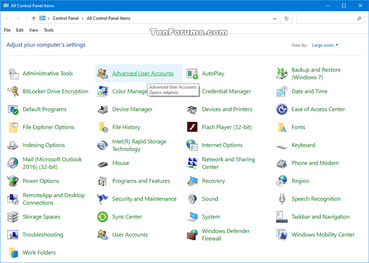 Add Advanced User Accounts to Control Panel in Windows 7, 8, and 10-control_panel_advanced_user_accounts_icon.png