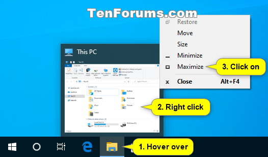 How to Maximize and Restore App Window in Windows 10-taskbar_thumbnail_maximize.png