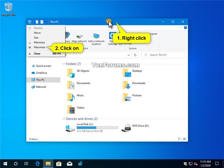 How to Maximize and Restore App Window in Windows 10-title_bar_menu_maximize.jpg
