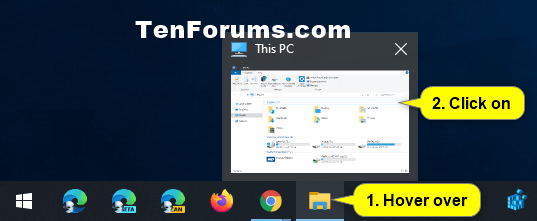How to Minimize and Restore App Window in Windows 10-taskbar_thumbnail_restore-1.png