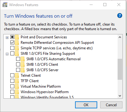 Share Files and Folders Over a Network in Windows 10-smb-all-off.png