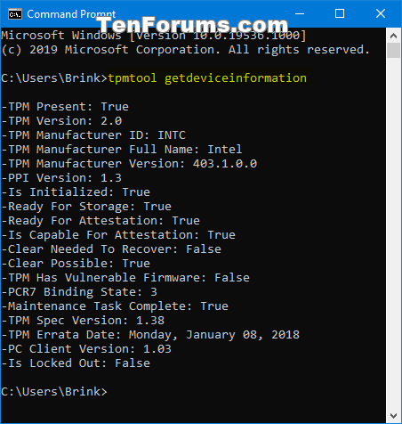 Verify Trusted Platform Module (TPM) Chip on Windows PC-tpmtool_getdeviceinformation.png