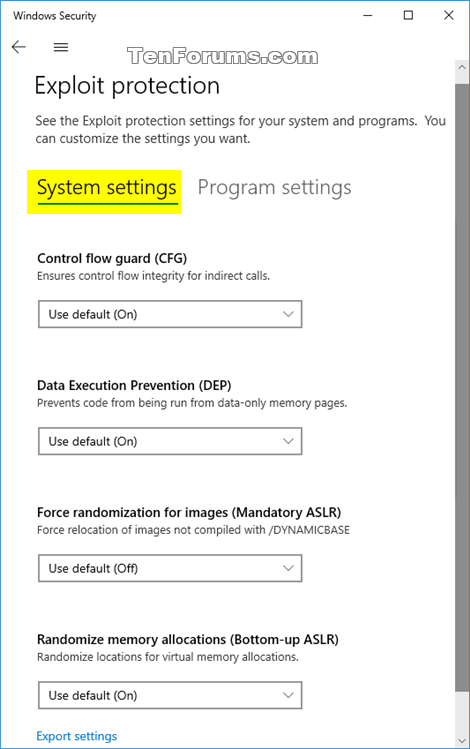 Change Windows Defender Exploit Protection Settings in Windows 10-windows_defender_exploit_protection-3.png