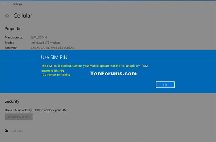 a cup of To kill catalog How to Unblock SIM PIN for Cellular Data Connection in Windows 10 | Tutorials a cup of To kill catalog How to Unblock SIM PIN for Cellular Data Connection in Windows 10 | Tutorials