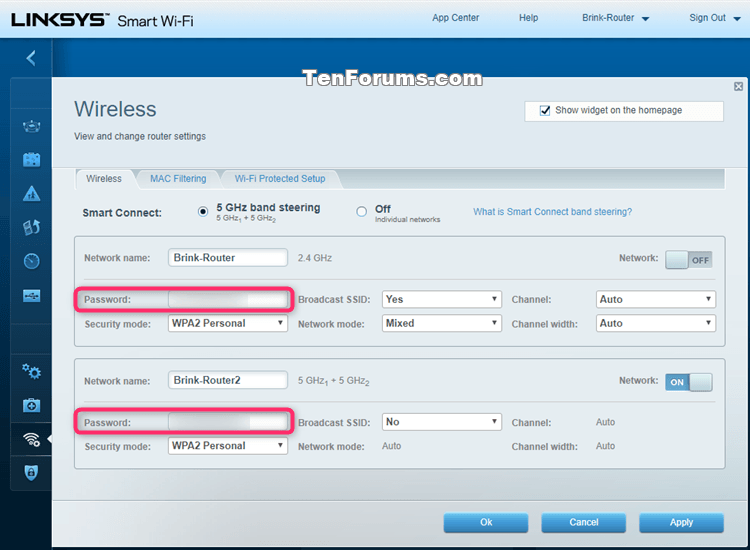 See Wireless Network Security Key Password in Windows 10-linksys.png