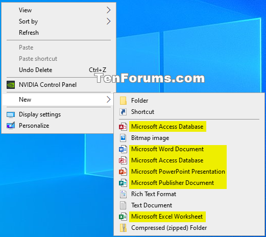 How to Add or Remove Office 2019 New Context Menu Items in Windows 10-microsoft_office_2019_new_context_menu.png