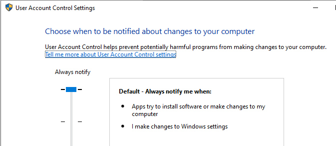 Create Elevated Shortcut without UAC prompt in Windows 10-uac.png