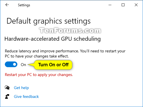 On or Hardware Accelerated Scheduling in 10 | Tutorials