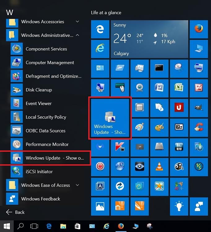 Windows Updates Hide or Show in Windows 10 Windows 10 