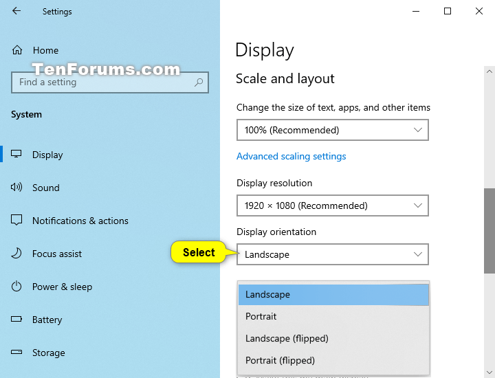 How to Change Display Orientation in Windows 10-display_orientation_in_settings-3.png