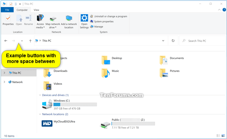 Turn On or Off File Explorer Buttons Easier to Touch in Windows 10-file_explorer_elements_with_more_space_between_for_touch.png