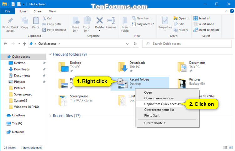 How to Pin Recent Folders to Quick Access in Windows 10-unpin_recent_folders_from_quick_access-1.png