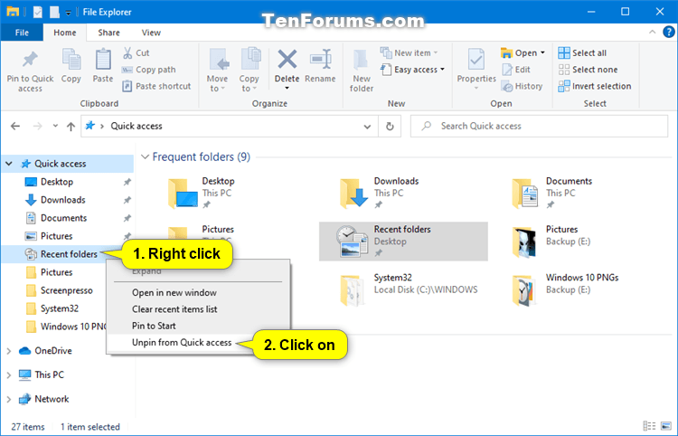 How to Pin Recent Folders to Quick Access in Windows 10-unpin_recent_folders_from_quick_access-2.png
