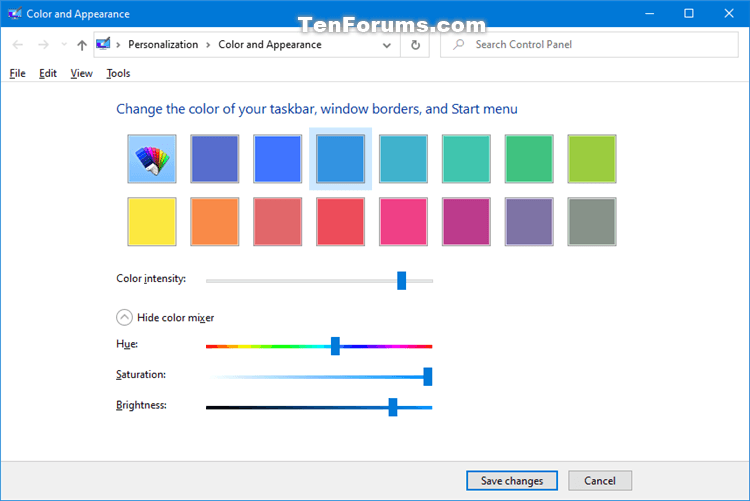 How to Add Color and Appearance to Control Panel in Windows-classic_color_and_appearance_control_panel.png