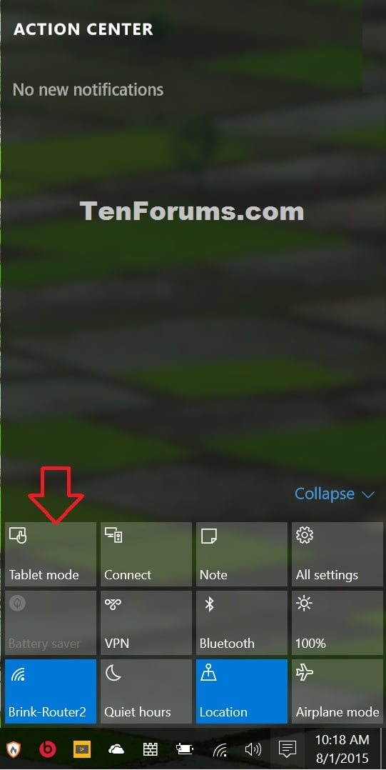 Turn On or Off Tablet Mode in Windows 10 | Tutorials