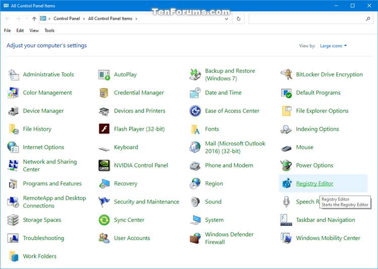 How to Add Registry Editor to Control Panel in Windows-registry_editor_control_panel_large_icons.png
