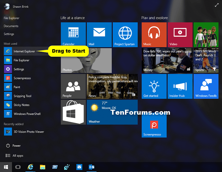 'Pin to Start' and 'Unpin from Start' items in Windows 10-drag_pin_to_start-1.png