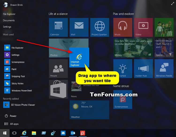 'Pin to Start' and 'Unpin from Start' items in Windows 10-drag_pin_to_start-2.png