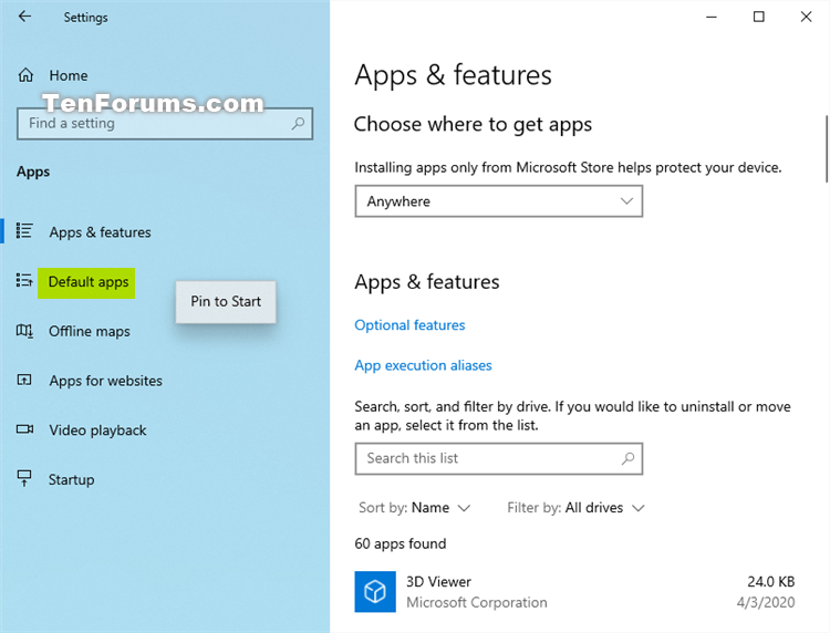 'Pin to Start' and 'Unpin from Start' items in Windows 10-settings_pin_to_start-2.png