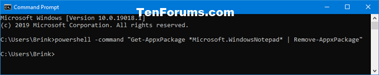 How to Install and Uninstall Notepad app in Windows 10-uninstall_notepad_in_command_prompt.png