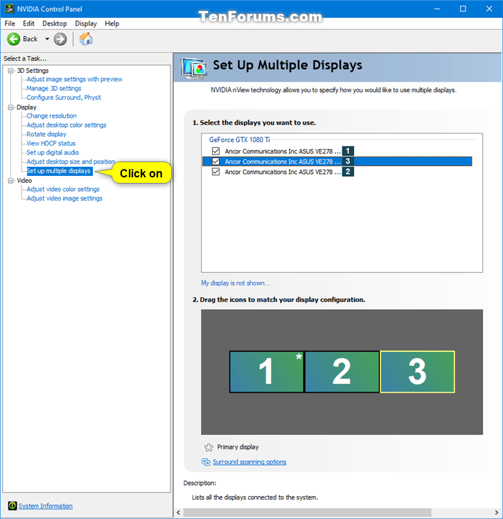 remove multiple displays windows 10